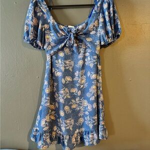 Sienna Sky Blue Floral Dress